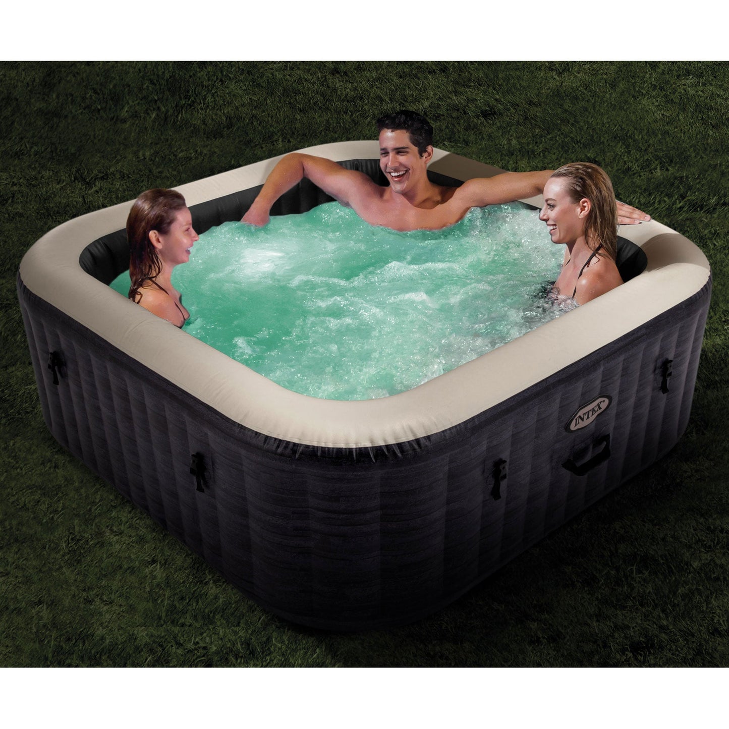 Intex PureSpa Plus 6-Person Inflatable Hot Tub – Greystone