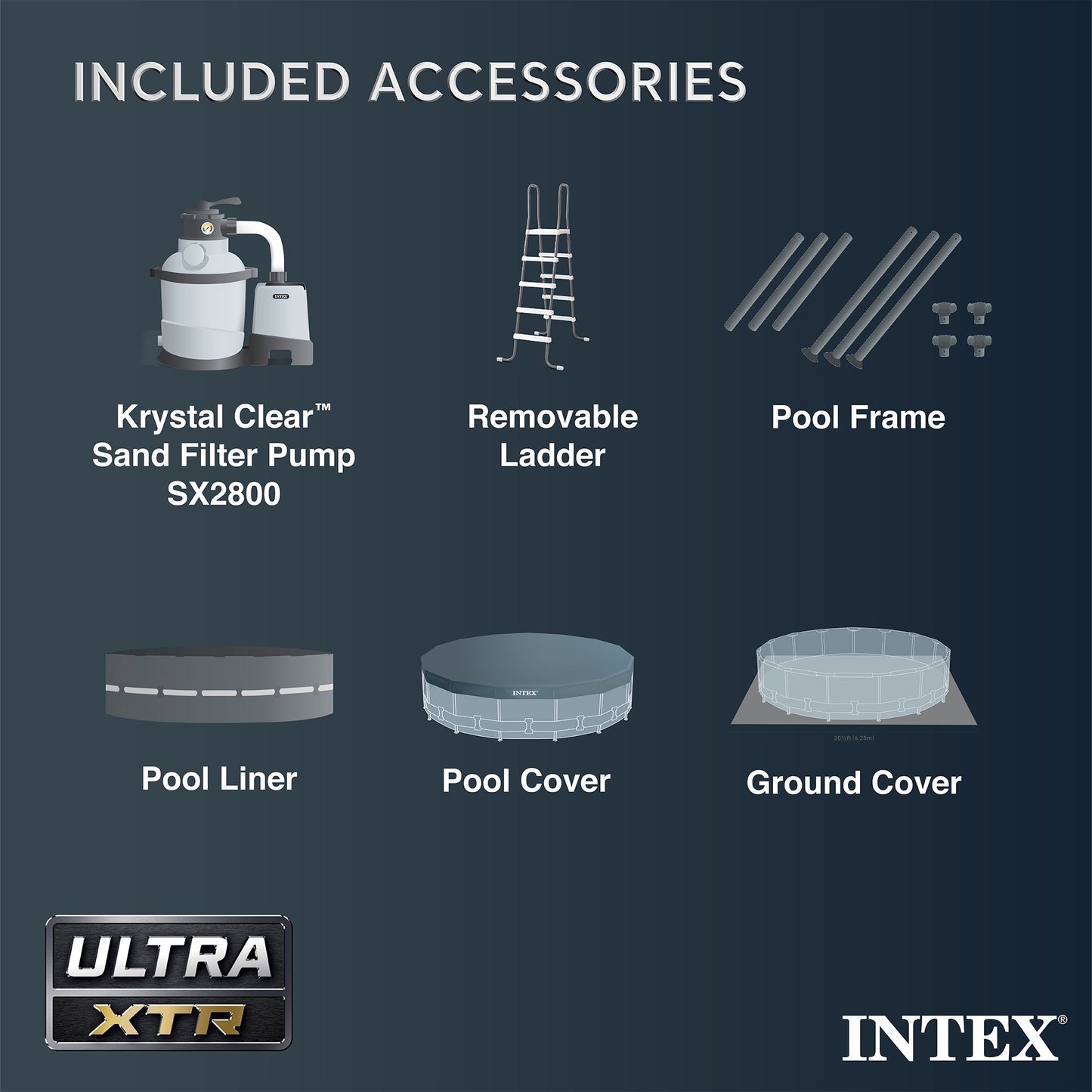Intex 26339EH 24' x 52" Round Ultra XTR Frame Swimming Pool Set with Filter Pump