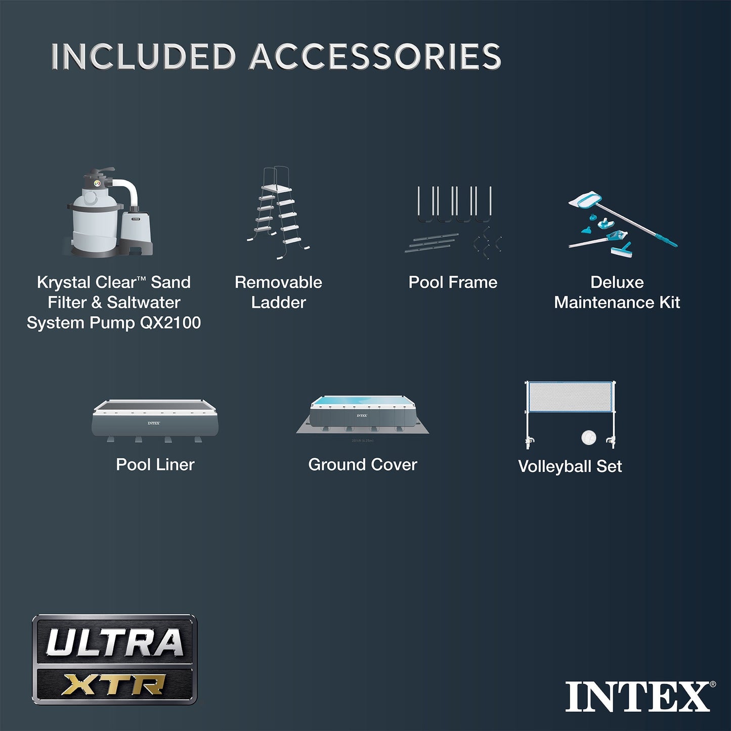 Intex 26367EH 24' x 12' x 52" Rectangular XTR Frame Swimming Pool w/ Filter Pump