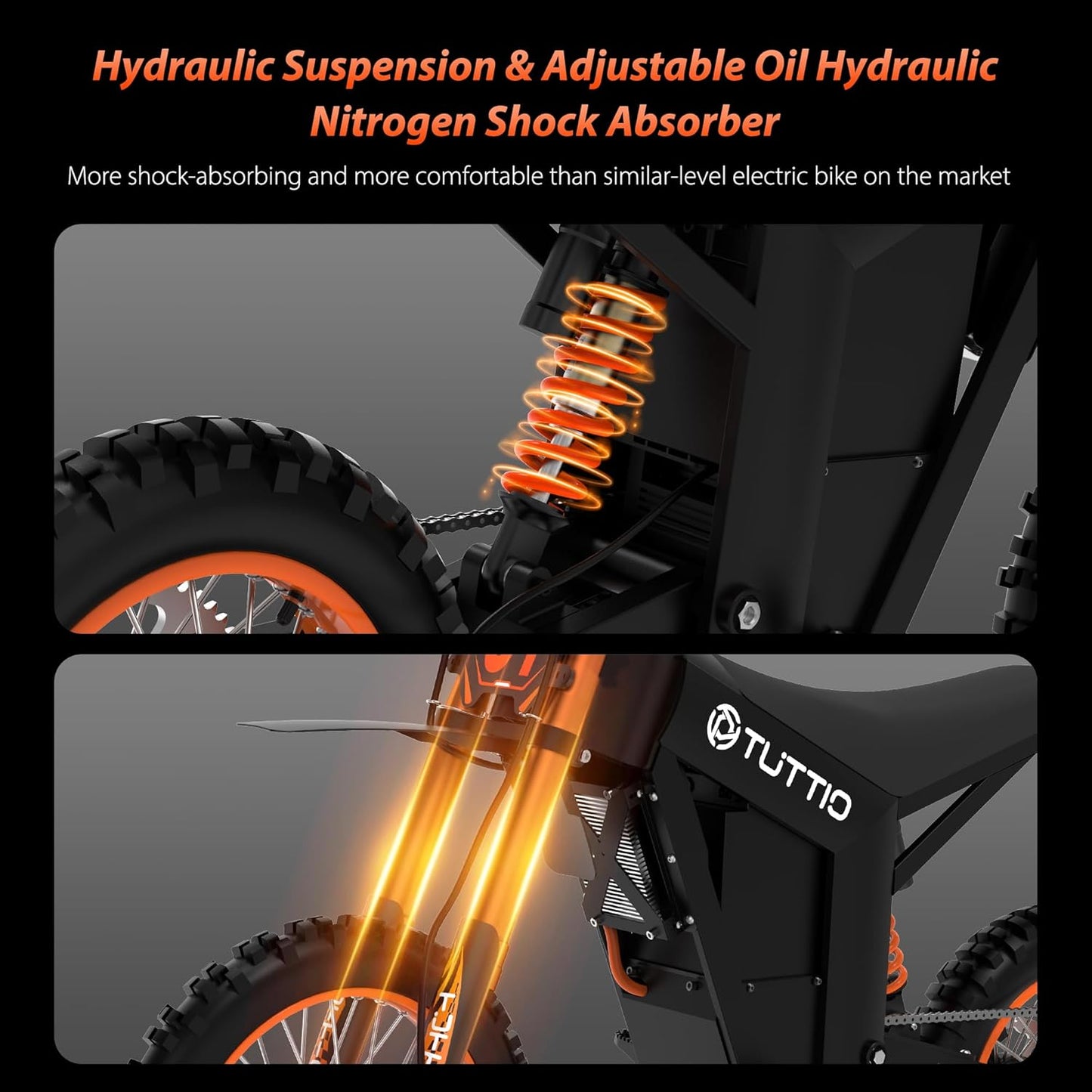 TUTTIO Soleil01 Electric Dirt Bike for Adults 200N.m High Torque 2000W Motor 48V 21Ah Battery