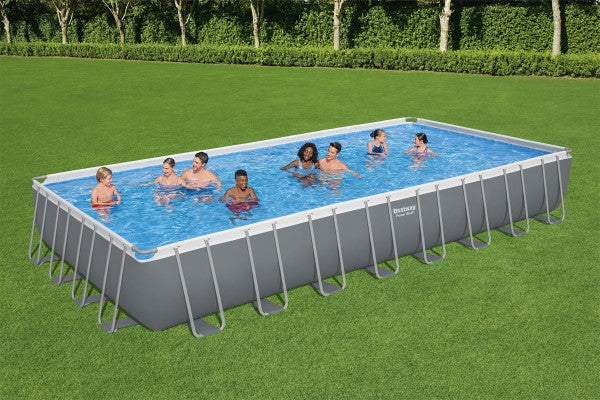 Bestway Power Steel 31'4" x 16' x 52" Rectangular Above Ground Swimming Pool Set